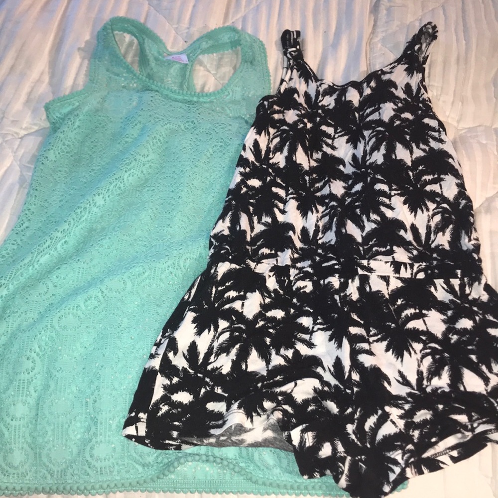 H&M Romper and Target Beach Cover Up